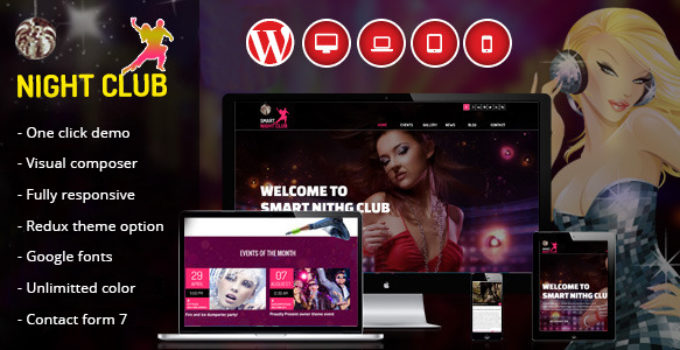 Night Club - One Page WordPress Theme For Parties