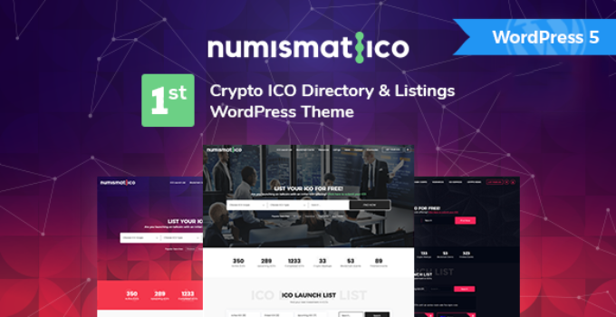 Numismatico - Cryptocurrency Directory & Listings WordPress Theme