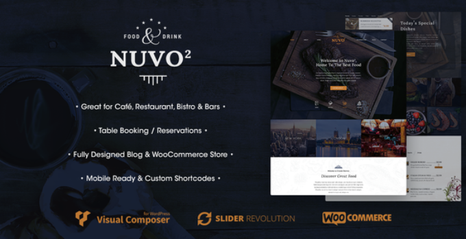 NUVO2 - Cafe & Restaurant WordPress Theme