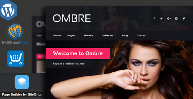 OMBRE - Model Agency Fashion WordPress Theme