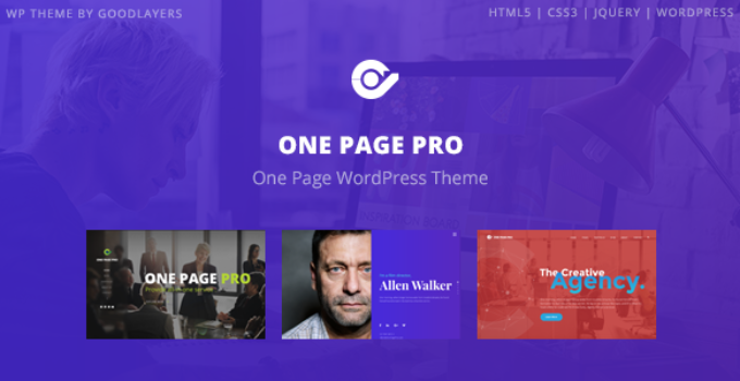 One Page Pro - Multipurpose OnePage WordPress Theme