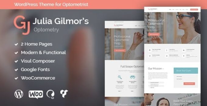 Optometry, Optician & Optics Store Medical WordPress Theme