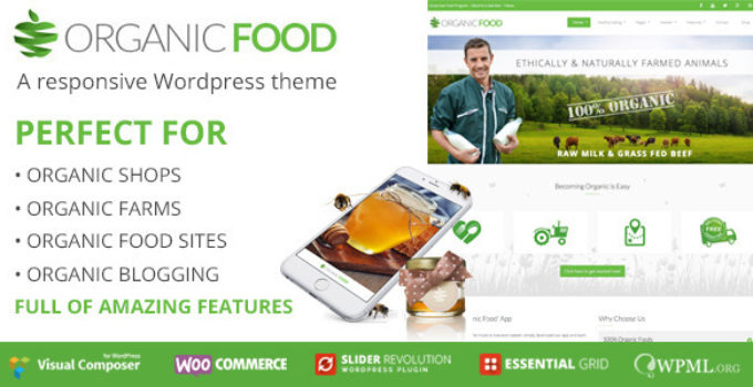Organic Food | Ecology & Environmental, Store & Bakery WooCommerce, Responsive WordPress Theme