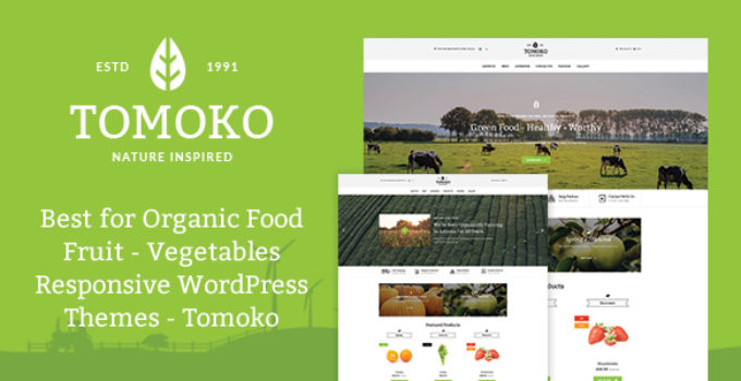 Organic Food/Fruit/Vegetables Responsive WordPress Theme - Tomoko