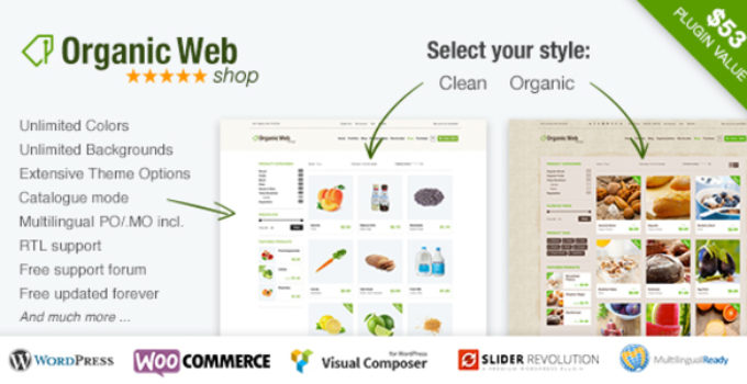 Organic Web Shop - An Organic and Responsive WooCommerce Food, Farn and Eco Theme