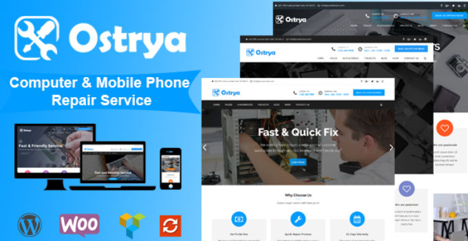 Ostrya - Computer Repair & Mobile Phone Repair Service WordPress Theme