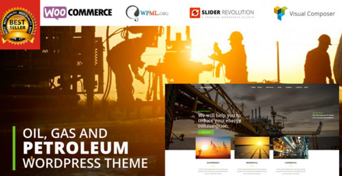Petroleum - Oil, Gas and Chemical WordPress Theme