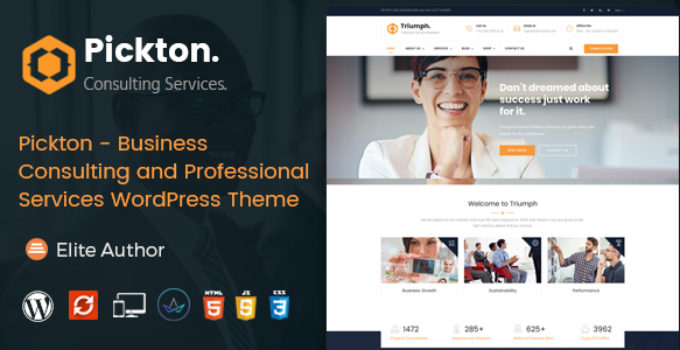 Pickton - Business Consulting Services WordPress Theme