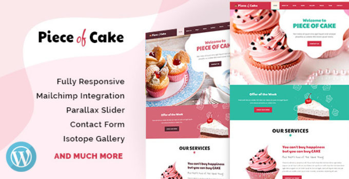 Piece of Cake - Food WordPress Theme