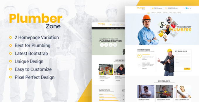 Plumber Zone - Plumbing, Repair & Construction WordPress Theme