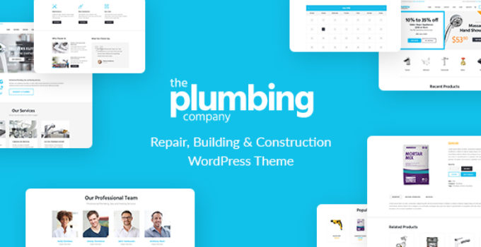 Plumbing - Repair, Building & Construction Wordpress Theme