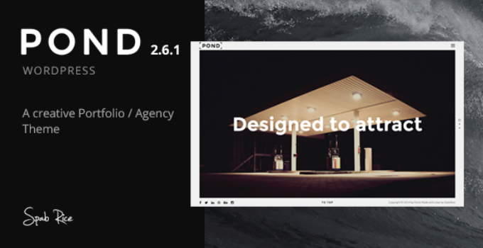 Pond - Creative Portfolio / Agency WordPress Theme