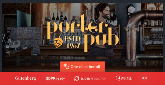 Porter Pub - Restaurant & Bar WordPress Theme