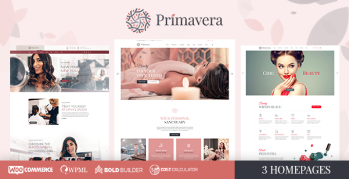 Primavera - Beauty Salon, Hairdresser & Spa WordPress Theme