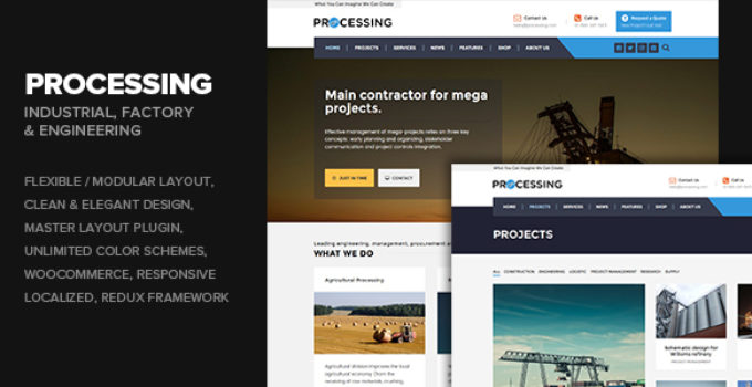 Processing - Industrial, Factory & Engineering WP theme