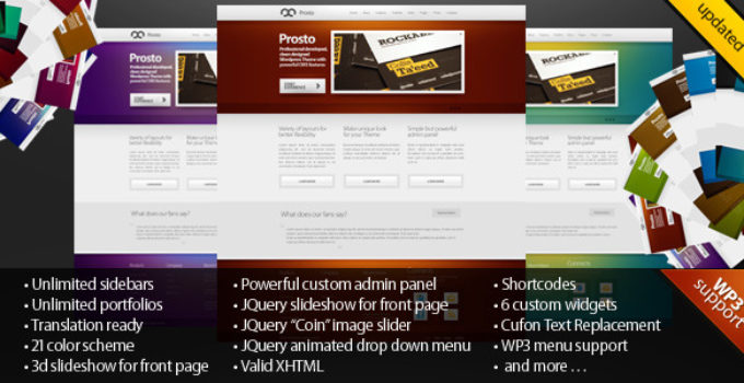 Prosto - Business & Portfolio, CMS WordPress theme