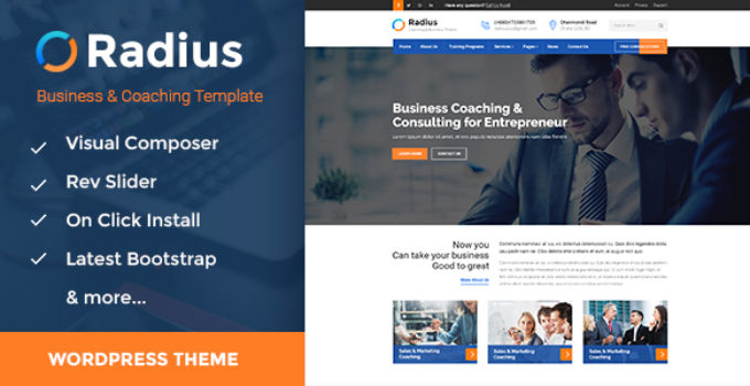 Radius - Training, Coaching, Consulting & Business WordPress Theme