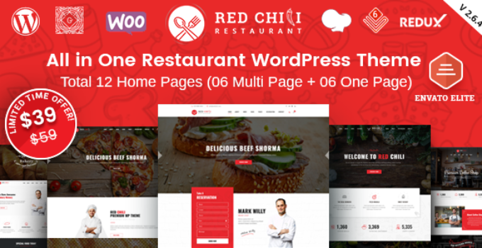 RedChili - Restaurant WordPress Theme for Restaurant, Food & Cafe