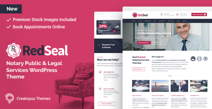 RedSeal - Notary Public and Legal Services WordPress Theme