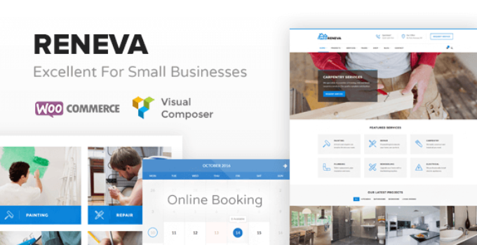 Reneva - WordPress Theme For Small Business + Online Booking
