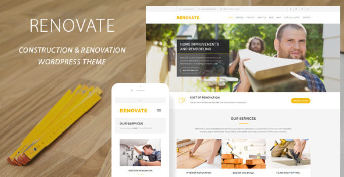 Renovate - Construction Renovation WordPress Theme