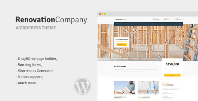 Renovation Company - Construction and Building WordPress Theme