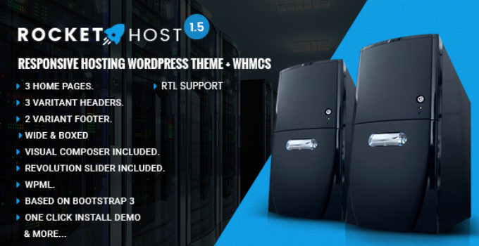 RocketHost - Responsive Hosting WordPress Theme + WHMCS