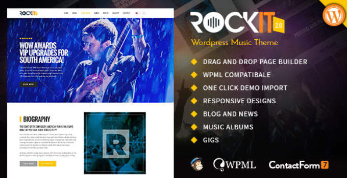 Rockit 2.0 Music Band WordPress Theme