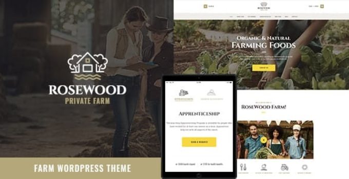 Rosewood | Organic Farming WordPress Theme