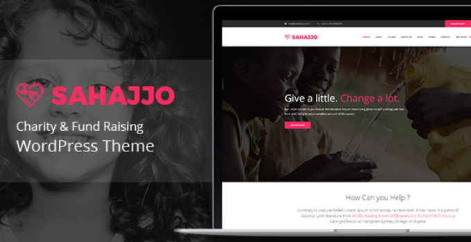 Sahajjo - Charity / Fundraising Nonprofit WordPress Theme