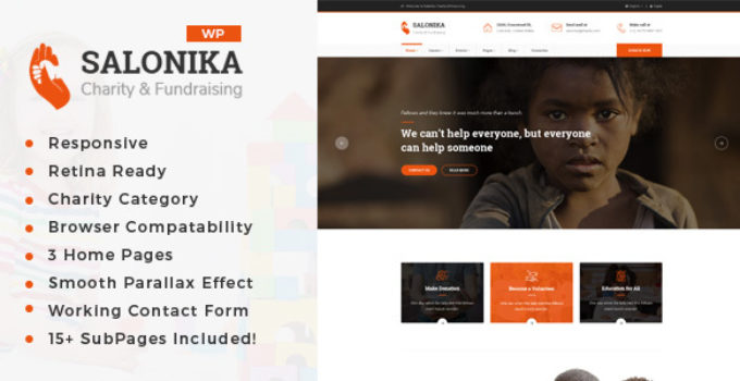 Salonika - Charity/Fundraising WordPress Theme