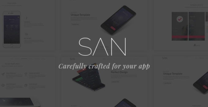 San - Responsive App Landing Page WordPress Theme