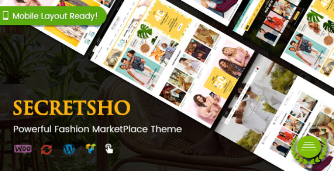 SecretSho - Fashion Shop WordPress WooCommerce MarketPlace Theme (Mobile Layout Included)