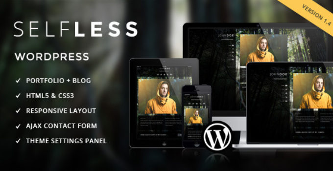 Selfless - A One Page WordPress VCard Theme