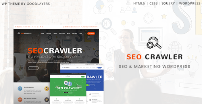 SEO Crawler - Digital Marketing Agency, Social Media, SEO WordPress Theme