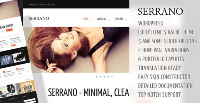 Serrano - Corporate Creative WordPress HTML 5 Theme