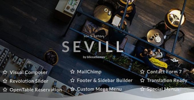 Sevill - Restaurant Cafe WordPress Theme