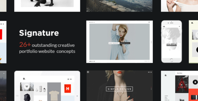 Signature - Multi-Purpose / Many Concept Creative Portfolio WordPress Theme
