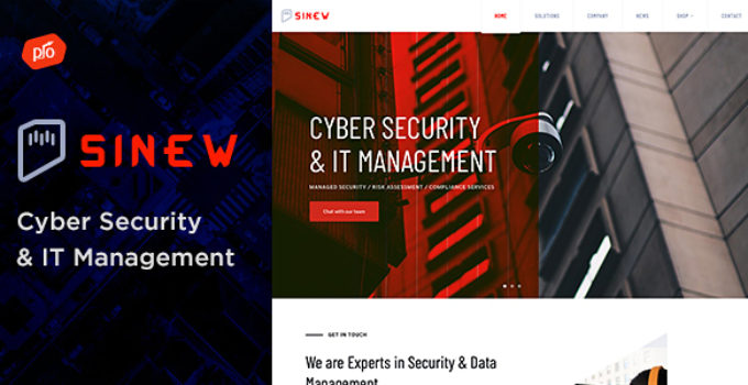Sinew - Cyber Security & IT Management Theme