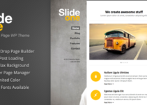 Slide One - One Page Parallax, Ajax WP Theme