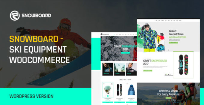 Snowboard - Ski Equipment WooCommerce WordPress Theme