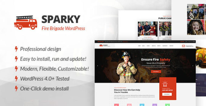 Sparky - Fire Brigade WordPress Theme