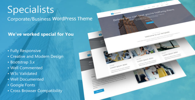Specialists - Corporate/Business WordPress Theme