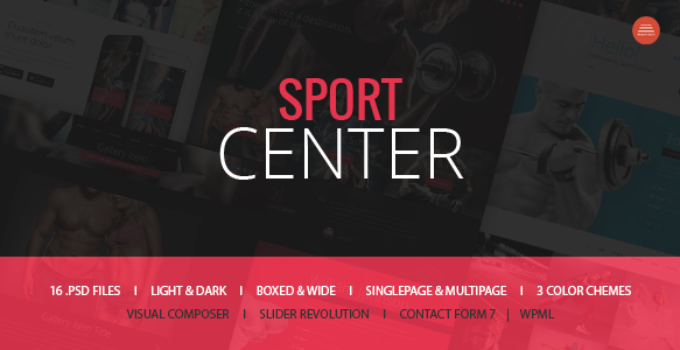 Sport Center - Gym, Yoga & Dance WordPress Theme