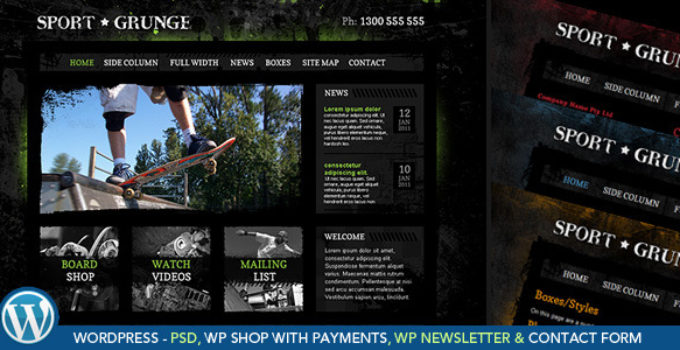 Sport Grunge WordPress Shop