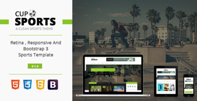 Sports Cup - Bootstrap 3 Sporting WordPress Theme