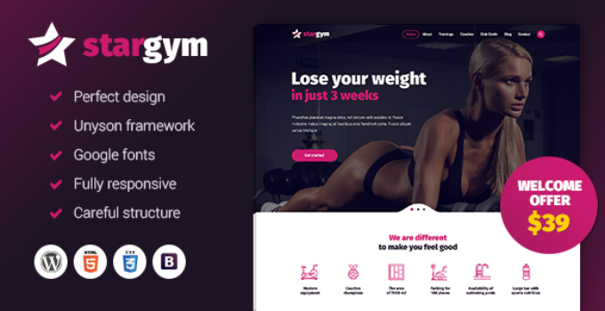 Stargym - Gym Trainer, Fitness Club and Gym WordPress Theme