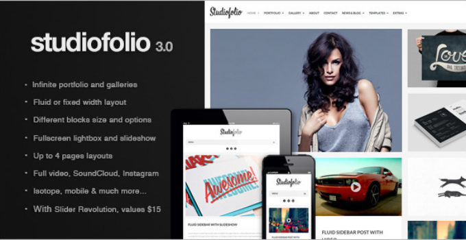 Studiofolio: A Versatile Portfolio and Blog Theme