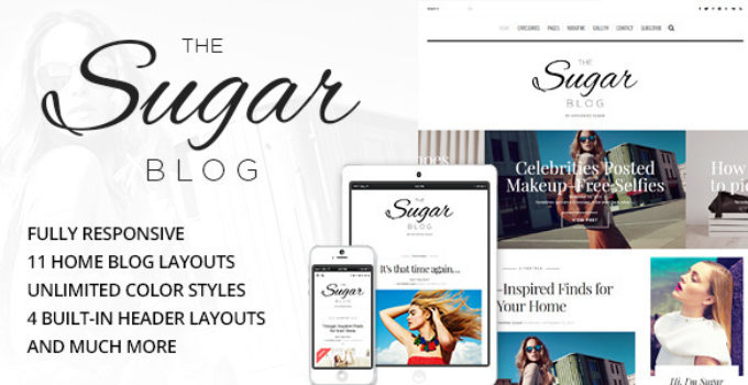 SugarBlog - Clean & Personal WordPress Blog Theme