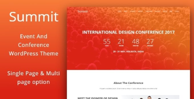 Summit - Event And Conference WordPress Theme